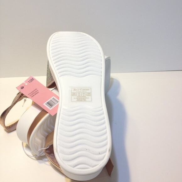 JellyPop Clear Strappy Flatform Pink Faux Leather Sandal - Picture 13 of 13